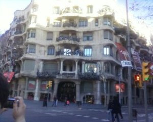 Casa Batllo. Situated in the heart of Barcelona, Gaudí designed this building in 1904 for the Batllo family. This has been said to be one of Gaudís many masterpieces.  Source: Myself